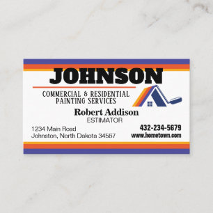Carte De Visite Services de peinture commerciaux et résidentiels