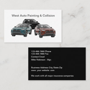 Carte De Visite Services de peinture et de collision automobiles