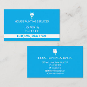 Carte De Visite Services de peinture maison Paint Rollel