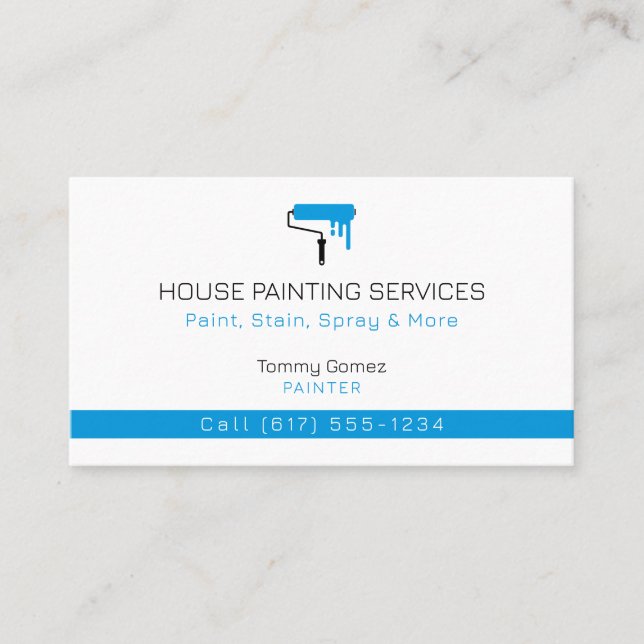 Carte De Visite Services de peinture maison | Paint Rollel (Devant)