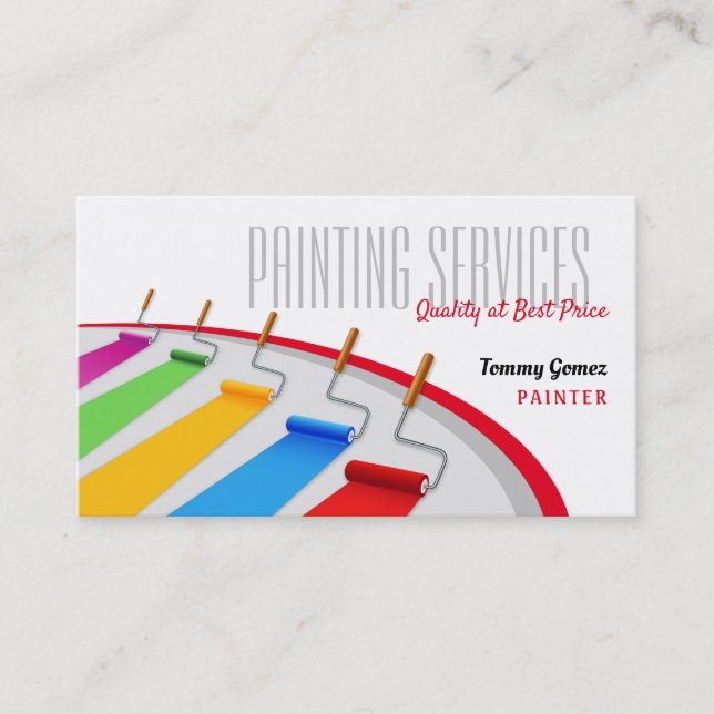 Carte De Visite Services de peinture | Paint Rollers (Devant)