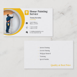 Carte De Visite Services de peinture Peintre au travail