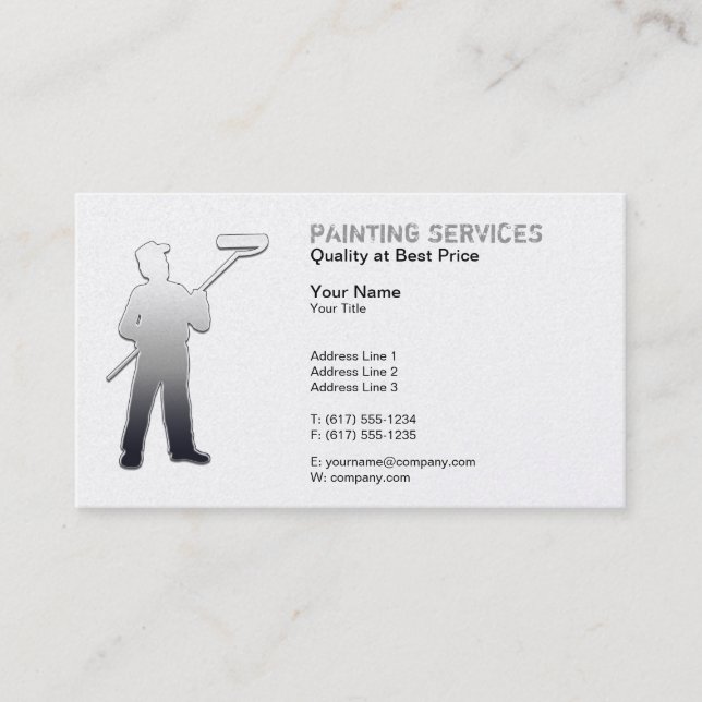 Carte De Visite Services de peinture | Peintres élégants (Devant)