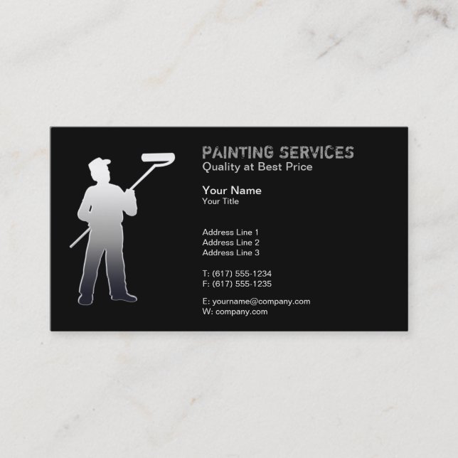 Carte De Visite Services de peinture | Peintres Noirs (Devant)