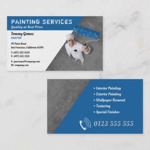 Carte De Visite Services de peinture Peintres professionnels