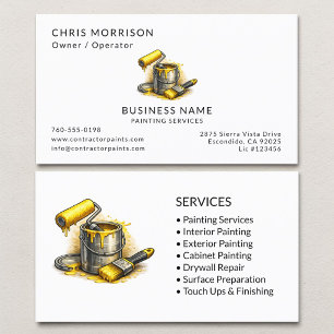 Carte De Visite Services de peinture professionnel