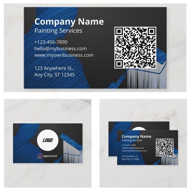 Carte De Visite Services de peinture professionnelle (Professional Painting Services Business Cards)