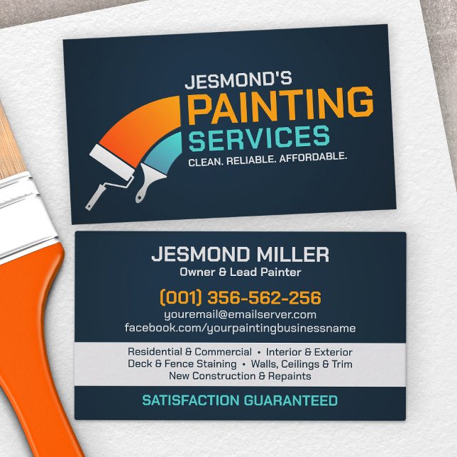 Carte De Visite Services de peinture professionnelle - Bus pour pe (Créateur téléchargé)