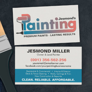 Carte De Visite Services de peinture professionnelle - Bus pour pe