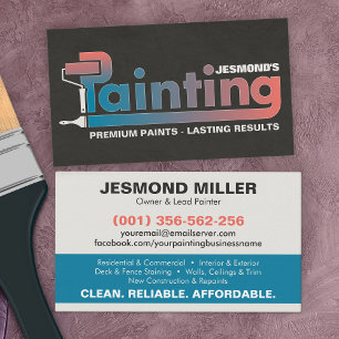 Carte De Visite Services de peinture professionnelle - Bus pour pe