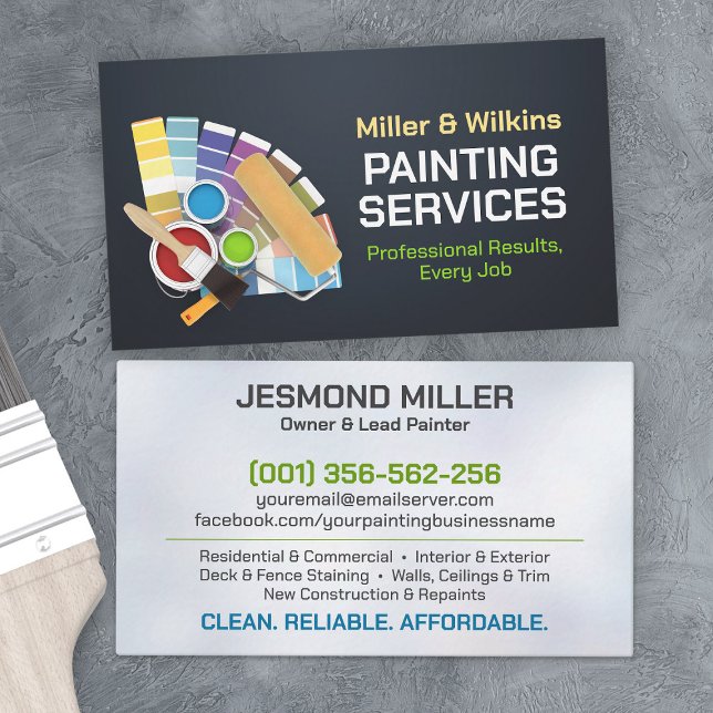 Carte De Visite Services de peinture professionnelle - Peintre de  (Créateur téléchargé)