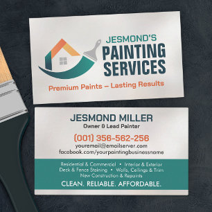Carte De Visite Services de peinture professionnelle - Peintre de 
