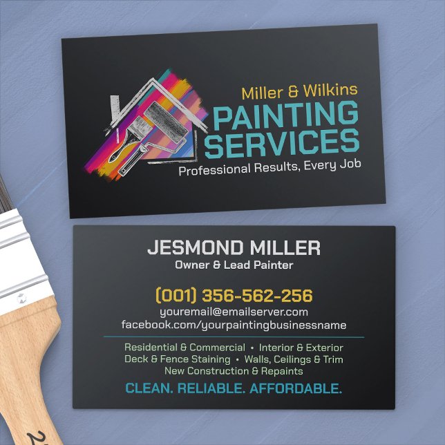 Carte De Visite Services de peinture professionnelle - Peintre de  (Créateur téléchargé)
