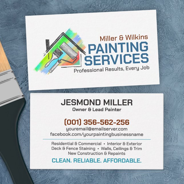 Carte De Visite Services de peinture professionnelle - Peintre de  (Créateur téléchargé)