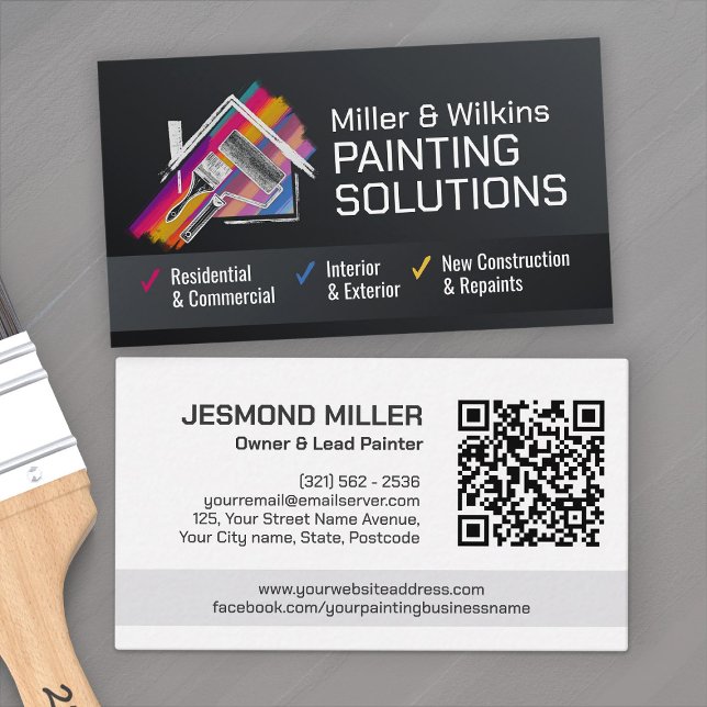 Carte De Visite Services de peinture professionnelle - Peintre en  (Créateur téléchargé)