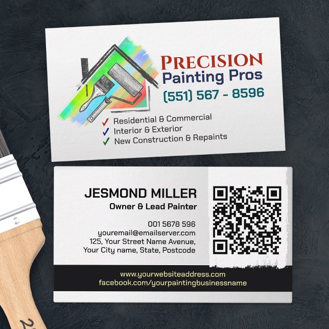 Carte De Visite Services de peinture professionnelle - Peintre en  (Créateur téléchargé)