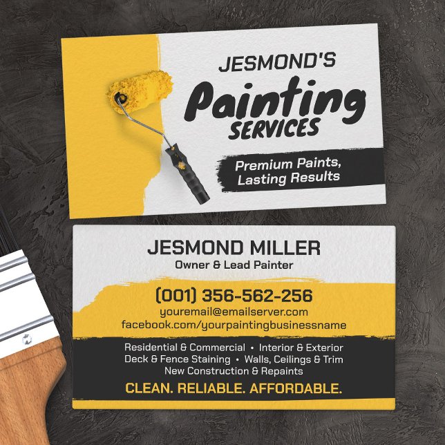 Carte De Visite Services de peinture professionnels - Peintre en b (Créateur téléchargé)