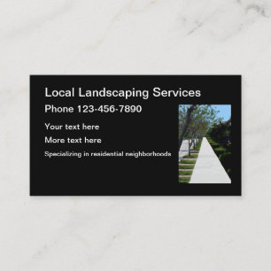 Carte De Visite Services de pelouse et d'aménagement paysager rési
