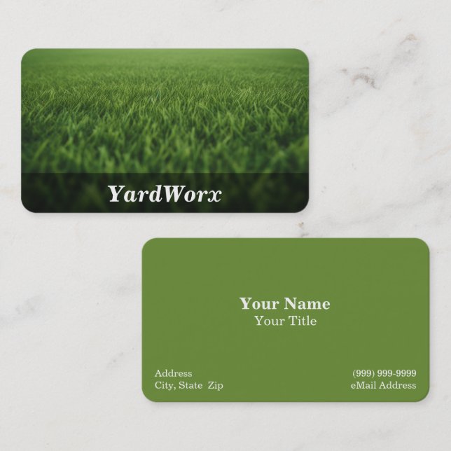 Carte De Visite Services de pelouse / Garderie (Devant / Derrière)
