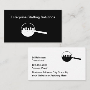 Carte De Visite Services de personnel de l'entreprise de placement