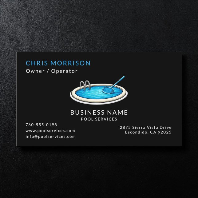 Carte De Visite Services de Piscine (Créateur téléchargé)