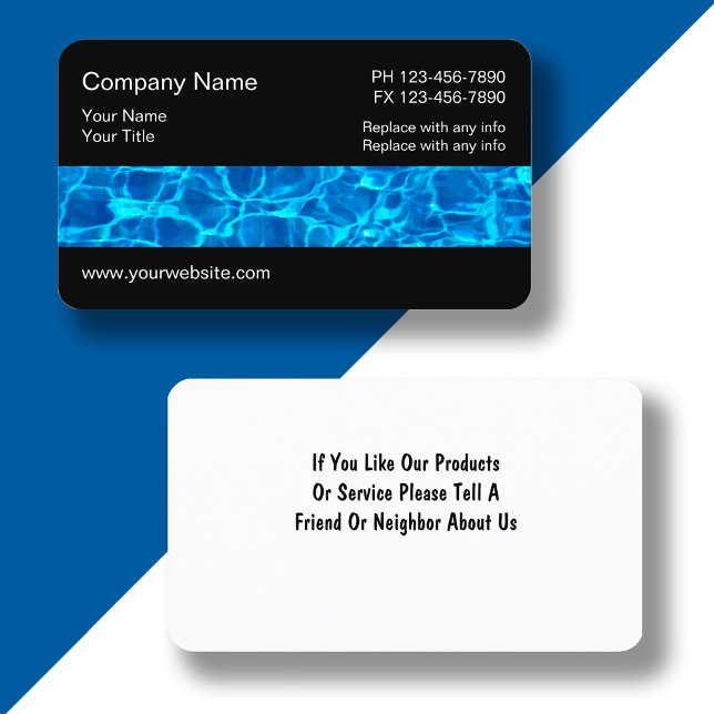 Carte De Visite Services de Piscines (Créateur téléchargé)