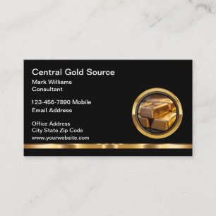Carte De Visite Services de placement de l'or Classy