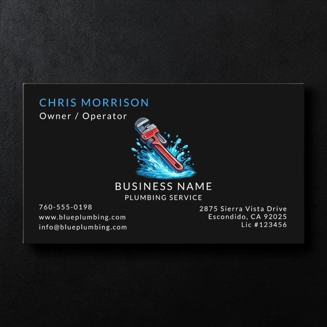 Carte De Visite Services de plomberie (Créateur téléchargé)