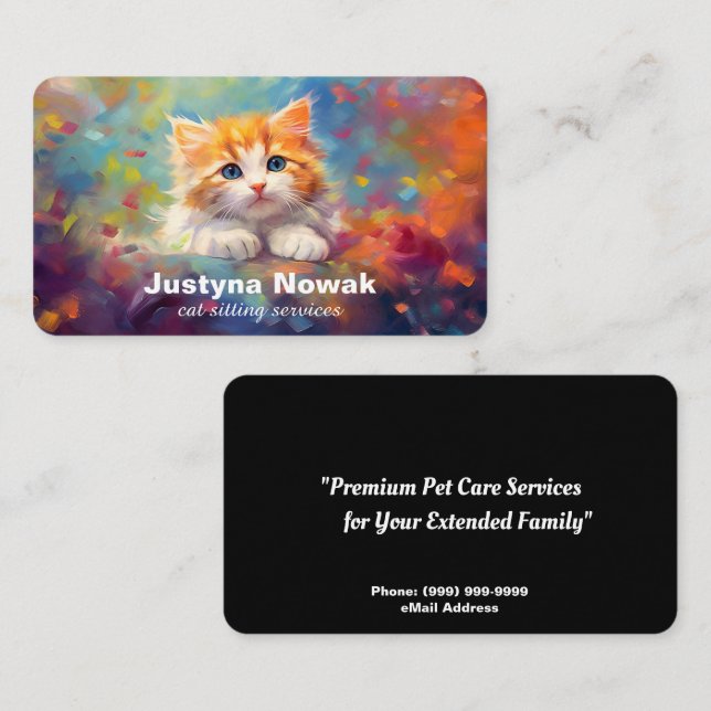 Carte De Visite Services de pose de chats (Devant / Derrière)