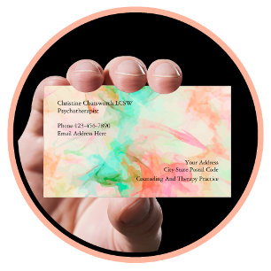Carte De Visite Services de psychothérapeute et de conseil