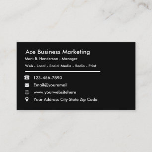 Carte De Visite Services de publicité commerciale