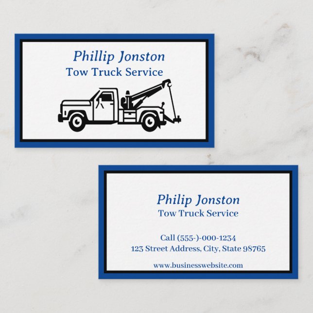 Carte De Visite Services de remorquage (Devant / Derrière)