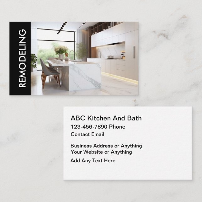 Carte De Visite Services de rénovation de maison moderne (Devant / Derrière)