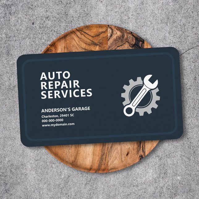 Carte De Visite Services de réparation automobile (Auto Repair Services Business Card)