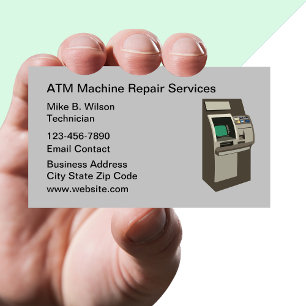 Carte De Visite Services de réparation de guichet automatique banc