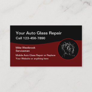 Carte De Visite Services de réparation de verre pour automobile mo