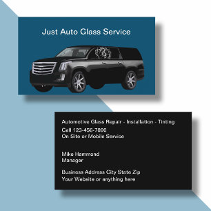 Carte De Visite Services de réparation de vitres automobiles cool
