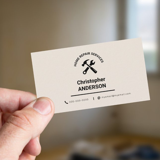 Carte De Visite Services de réparation maison (Home Repair Services Business Card)