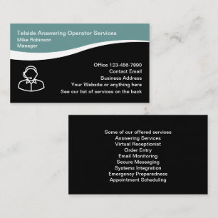 Carte De Visite Services De Réponse Et D'Opérateur