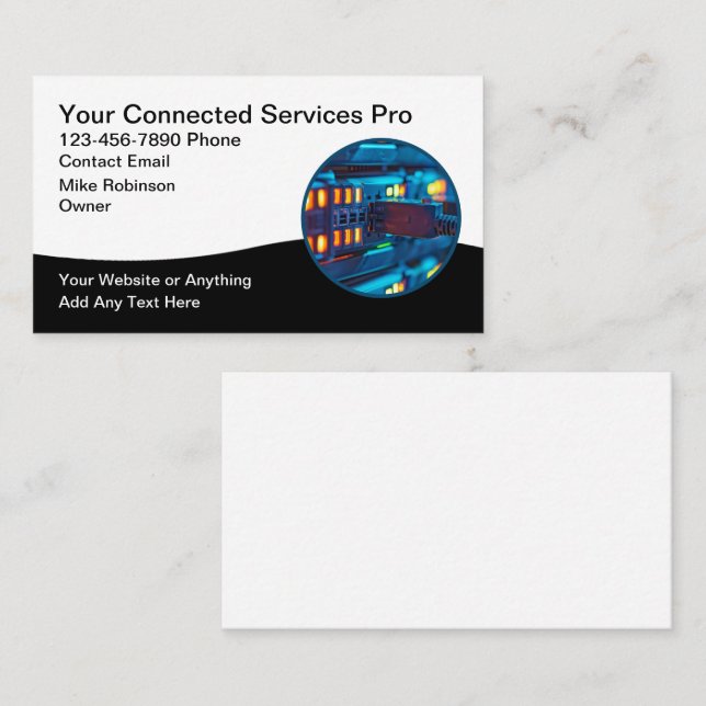 Carte De Visite Services de réseau informatique sur Internet (Devant / Derrière)