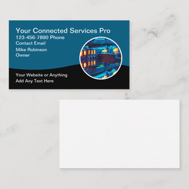 Carte De Visite Services de réseau informatique sur Internet (Devant / Derrière)