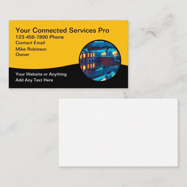 Carte De Visite Services de réseau informatique sur Internet (Devant / Derrière)