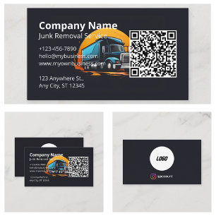 Carte De Visite Services de retrait de déchets Logo