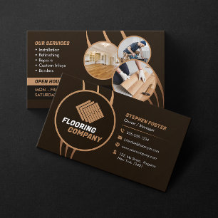 Carte De Visite Services de revêtement de sol en bois - Planchers 