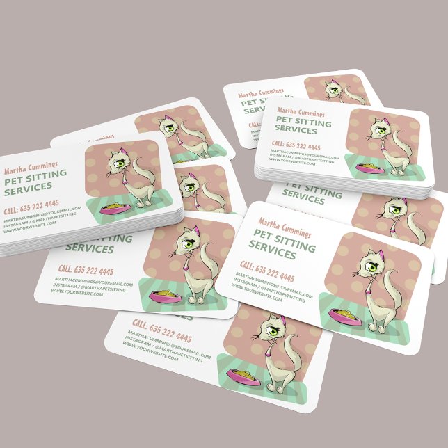 Carte De Visite Services de salons pour animaux familiers (Créateur téléchargé)