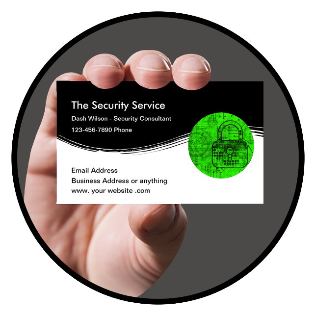 Carte De Visite Services de sécurité Cybersécurité (Créateur téléchargé)