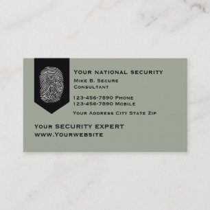 Carte De Visite Services de sécurité modernes
