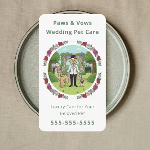 Carte De Visite Services de soins aux animaux de compagnie pour ma