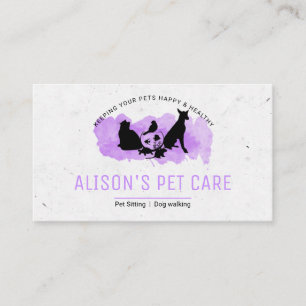 Carte De Visite Services de soins aux animaux de compagnie / Servi