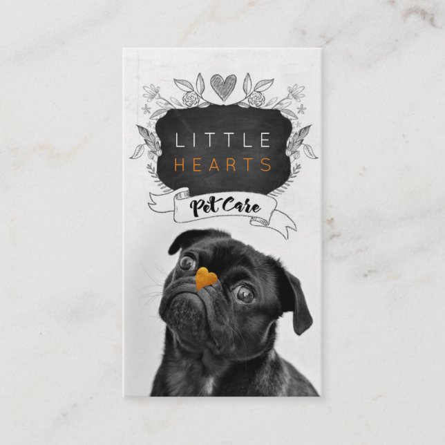 Carte De Visite Services de soins aux animaux de compagnie/ Servic (Devant)